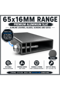 65mm Slats Blades in Dark Grey -65x16mm - 5m long Slat - Bulk item & Uncut - Super Heavy Duty