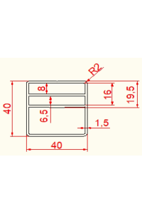 Bulk 40x40 BATTEN - Per Metre  Black Dark Grey White