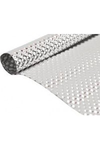 EMBOSSED ALUMINIUM 500x520 Exhaust Heat Shield Silver 0.5mm - DELIVERED